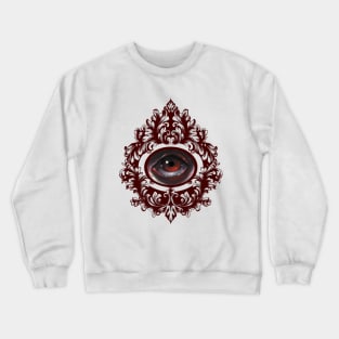 Pop Surrealism Baroque Eye Study Red Frame Crewneck Sweatshirt